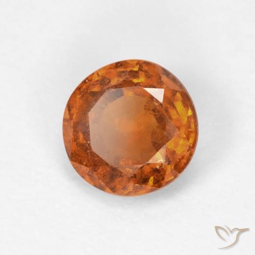 هيسونيت غارنيت Medium Dark-Orange طبيعي، دائري، 0.83 قيراط، قليلا جدا