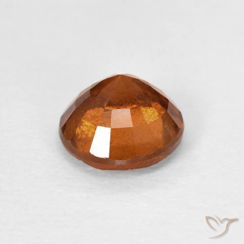هيسونيت غارنيت Medium Dark-Orange طبيعي، دائري، 0.85 قيراط، قليلا جدا