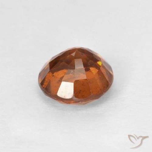 هيسونيت غارنيت Medium Dark-Orange طبيعي، دائري، 0.85 قيراط، قليلا جدا