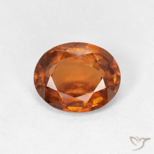 1.48ct طبيعي برتقالى غامق هيسونيت غارنيت, بيضوي, قليلا جدا