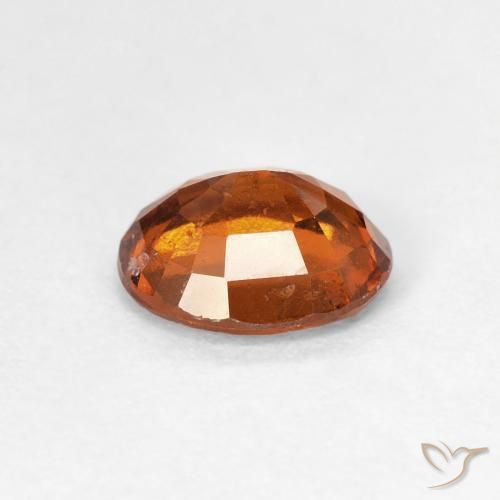 هيسونيت غارنيت Medium Dark-Orange طبيعي، بيضوي، 1.56 قيراط، قليلا جدا