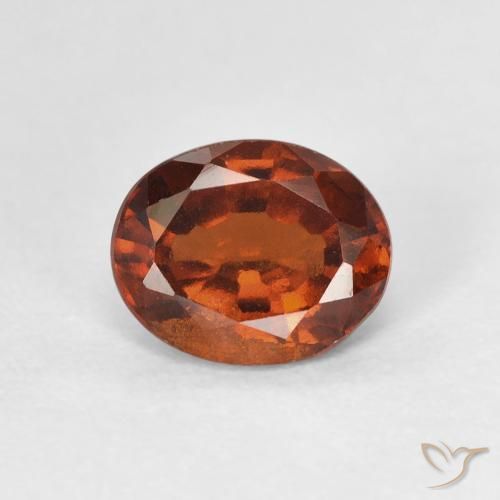1.64ct طبيعي برتقالى داكن هيسونيت غارنيت, بيضوي, قليلا جدا