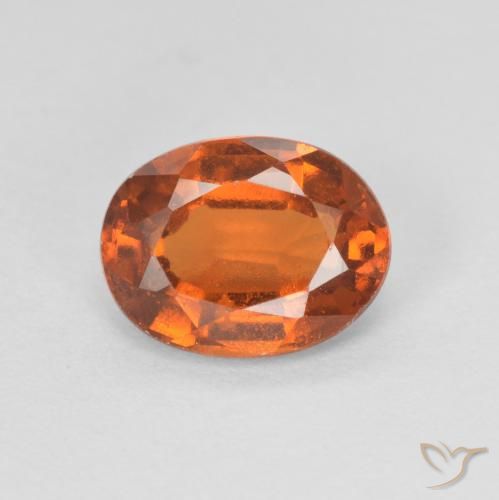 1.74ct طبيعي برتقالى غامق هيسونيت غارنيت, بيضوي, VVS-VS