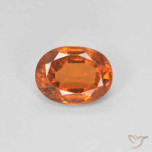 1.05ct طبيعي برتقالى متوسط هيسونيت غارنيت, بيضوي, VVS-VS