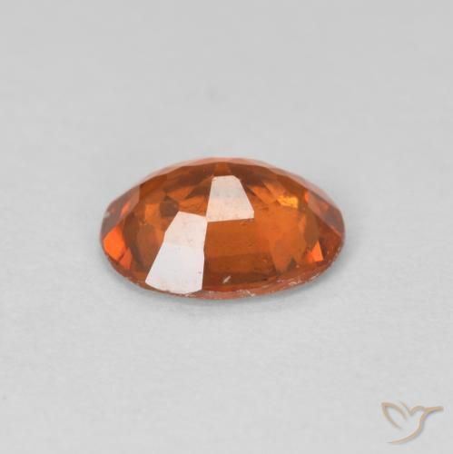 هيسونيت غارنيت Medium Dark-Orange طبيعي، بيضوي، 1.08 قيراط، VVS-VS