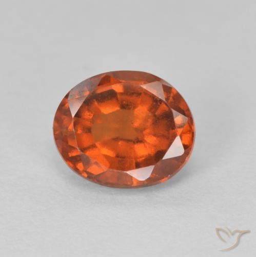 1.60ct طبيعي برتقالى نارى هيسونيت غارنيت, بيضوي, VVS-VS