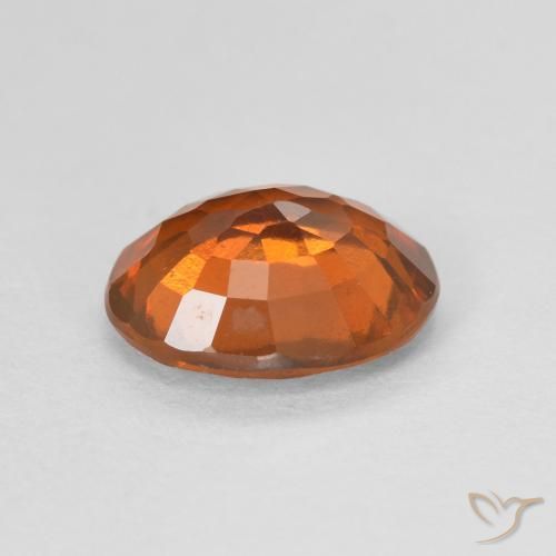 هيسونيت غارنيت Medium Dark-Orange طبيعي، بيضوي، 1.67 قيراط، VVS-VS