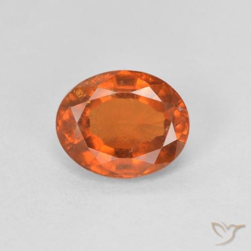 1.16ct طبيعي برتقالى متوسط هيسونيت غارنيت, بيضوي, VVS-VS