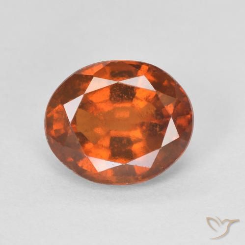 1.91ct طبيعي برتقالى نارى هيسونيت غارنيت, بيضوي, VVS-VS