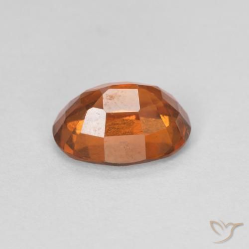 عقيق هيسونيت Medium Dark-Orange طبيعي، بيضوي، 1.27 قيراط، VVS-VS