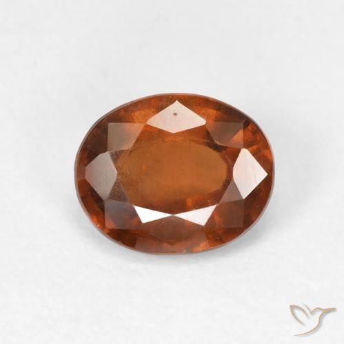 1.51ct طبيعي برتقالى كهرمانى هيسونيت غارنيت, بيضوي, VVS-VS