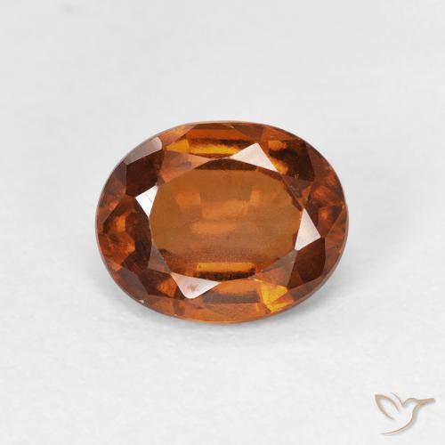 1.60ct طبيعي Medium Dark-Orange هيسونيت غارنيت, بيضوي, VVS-VS