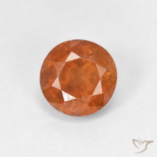 1.09ct طبيعي برتقالى متوسط هيسونيت غارنيت, دائري, قليلا جدا