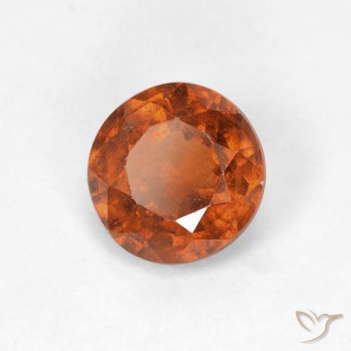هيسونيت غارنيت Medium Dark-Orange طبيعي، دائري، 0.95 قيراط، قليلا جدا