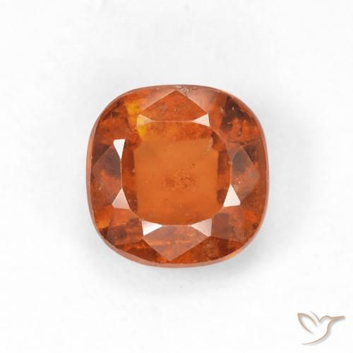 1.33ct طبيعي برتقالى غامق عقيق هيسونيت, وسادة, قليلا جدا