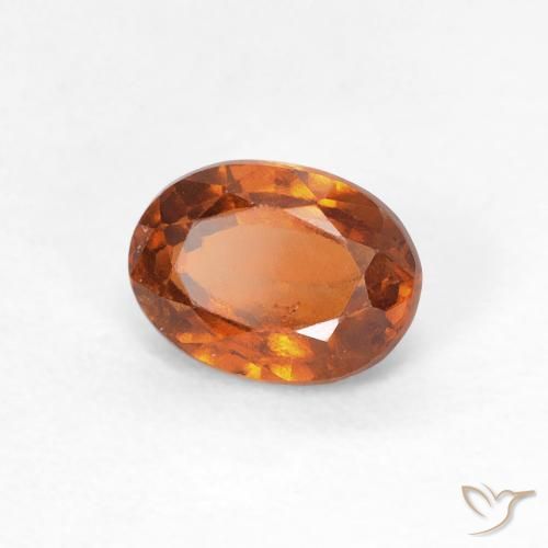 هيسونيت غارنيت Medium Dark-Orange طبيعي، بيضوي، 0.83 قيراط، قليلا جدا