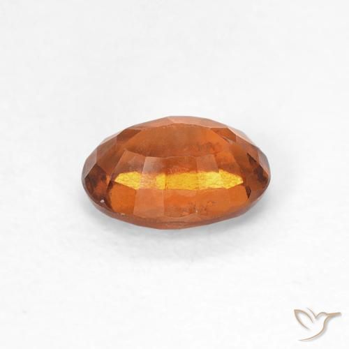 هيسونيت غارنيت Medium Dark-Orange طبيعي، بيضوي، 0.83 قيراط، قليلا جدا