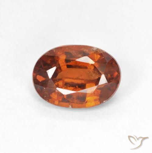 1.43ct طبيعي برتقالى كهرمانى هيسونيت غارنيت, بيضوي, قليلا جدا