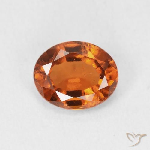 1.28ct طبيعي برتقالى غامق هيسونيت غارنيت, بيضوي, قليلا جدا