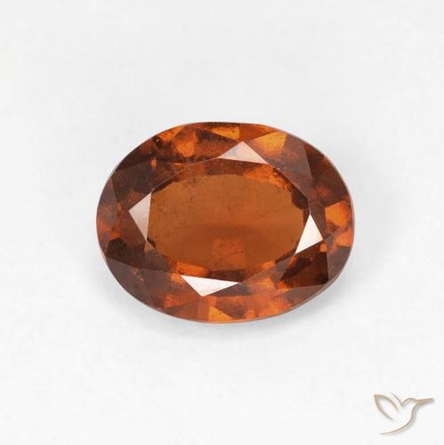 1.41ct طبيعي برتقالى كهرمانى هيسونيت غارنيت, بيضوي, قليلا جدا