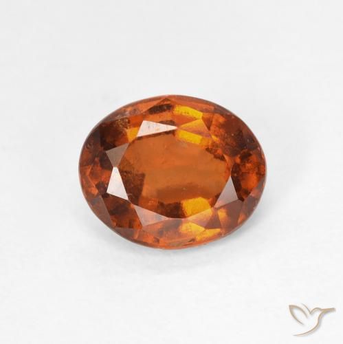 1.34ct طبيعي برتقالى غامق هيسونيت غارنيت, بيضوي, قليلا جدا