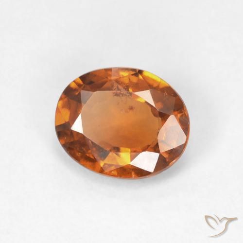هيسونيت غارنيت Medium Dark-Orange طبيعي، بيضوي، 1.18 قيراط، قليلا جدا