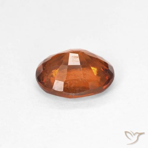 هيسونيت غارنيت Medium Dark-Orange طبيعي، بيضوي، 1.29 قيراط، قليلا جدا