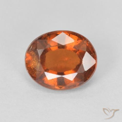 1.73ct طبيعي Medium Dark-Orange هيسونيت غارنيت, بيضوي, قليلا جدا