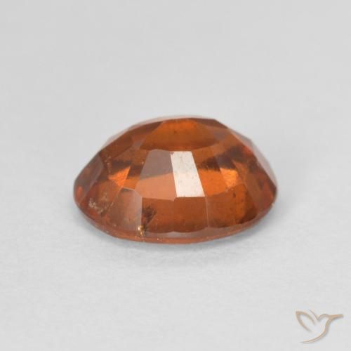 هيسونيت غارنيت Medium Dark-Orange طبيعي، بيضوي، 1.73 قيراط، قليلا جدا