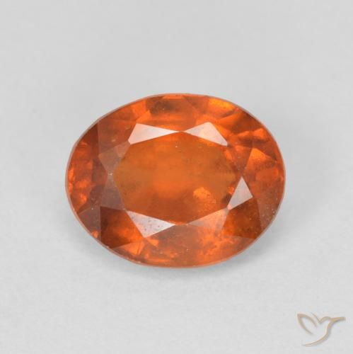 1.93ct طبيعي برتقالى غامق هيسونيت غارنيت, بيضوي, قليلا جدا