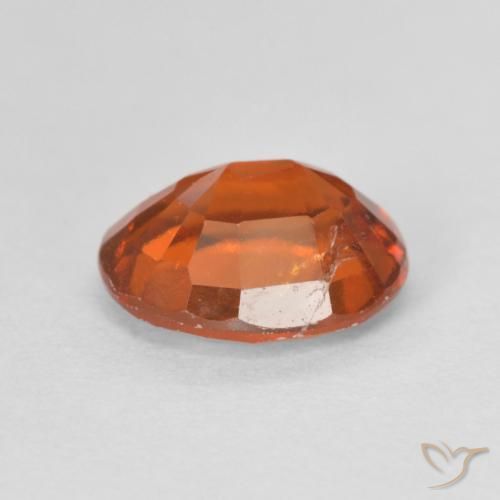 هيسونيت غارنيت Medium Dark-Orange طبيعي، بيضوي، 2.06 قيراط، قليلا جدا