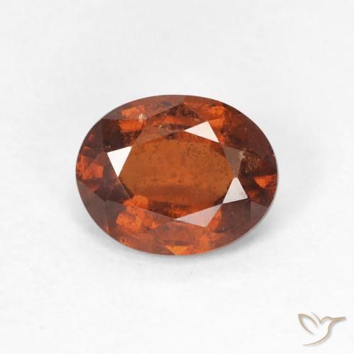 1.45ct طبيعي برتقالى كهرمانى هيسونيت غارنيت, بيضوي, قليلا جدا