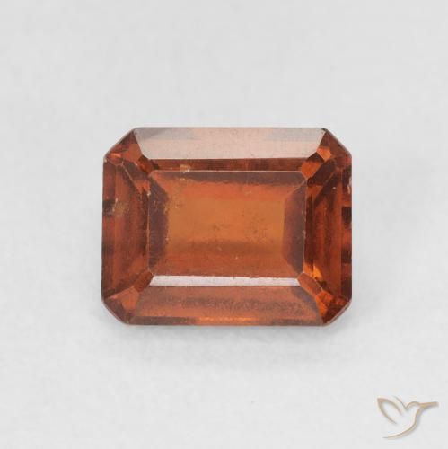 1.77ct طبيعي برتقالى متوسط عقيق هيسونيت, قص الزمرد, VS-SI