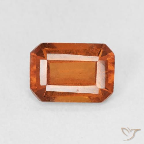 1.19ct طبيعي برتقالى نارى عقيق هيسونيت, قص الزمرد, VS-SI
