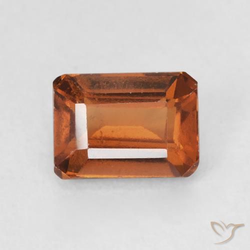 1.50ct طبيعي Medium Dark-Orange هيسونيت غارنيت, قص الزمرد, VVS-VS