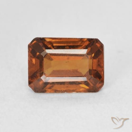 1.50ct طبيعي برتقالى متوسط عقيق هيسونيت, قص الزمرد, VVS-VS