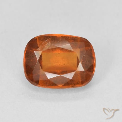 2.17ct طبيعي برتقالى محمر عقيق هيسونيت, وسادة, قليلا جدا