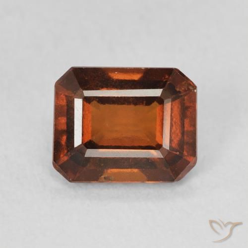 1.49ct طبيعي برتقالى متوسط عقيق هيسونيت, قص الزمرد, VVS-VS
