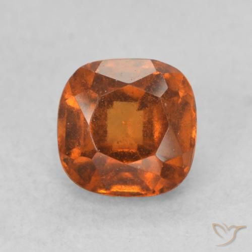 0.73ct طبيعي برتقالى متوسط عقيق هيسونيت, وسادة, قليلا جدا