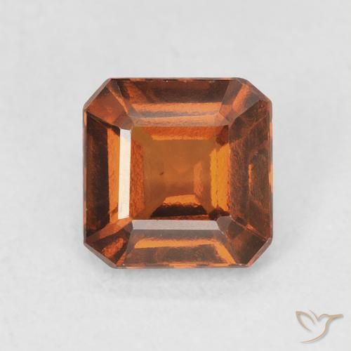 1.77ct طبيعي برتقالى غامق عقيق هيسونيت, قص الزمرد, VVS