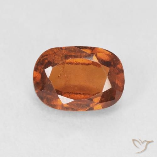 1.24ct طبيعي Medium Dark-Orange عقيق هيسونيت, وسادة, VS-SI