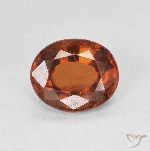 2.00ct طبيعي برتقالى غامق عقيق هيسونيت, بيضوي, قليلا جدا