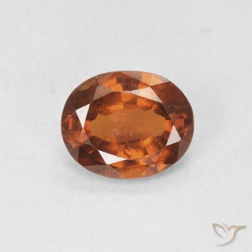 1.27ct طبيعي برتقالى محمر هيسونيت غارنيت, بيضوي, قليلا جدا