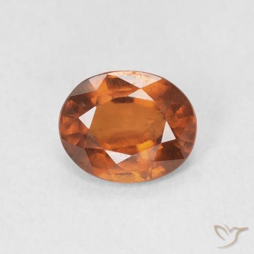1.41ct طبيعي برتقالى محمر هيسونيت غارنيت, بيضوي, قليلا جدا