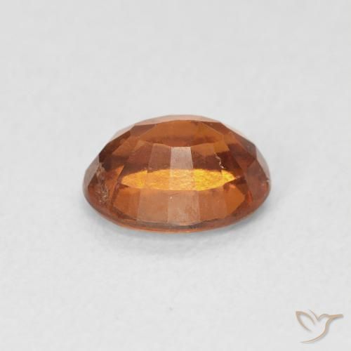 هيسونيت غارنيت Medium Dark-Orange طبيعي، بيضوي، 1.23 قيراط، قليلا جدا
