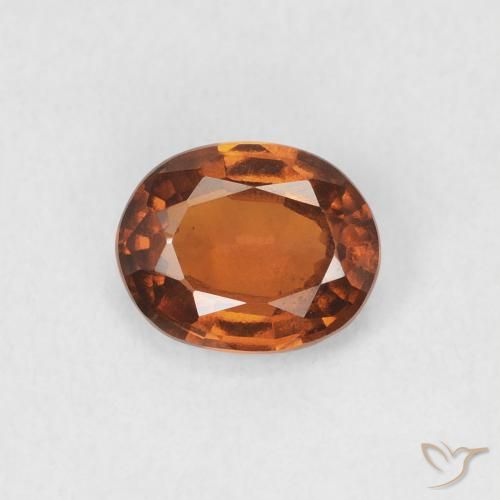 1.21ct طبيعي برتقالى كهرمانى هيسونيت غارنيت, بيضوي, قليلا جدا