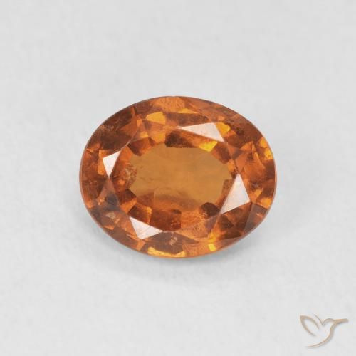 1.36ct طبيعي Medium Dark-Orange هيسونيت غارنيت, بيضوي, قليلا جدا