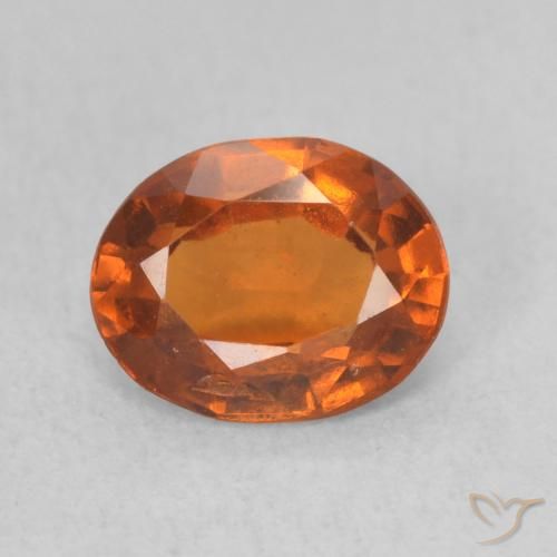 1.26ct طبيعي برتقالى غامق هيسونيت غارنيت, بيضوي, VS-SI