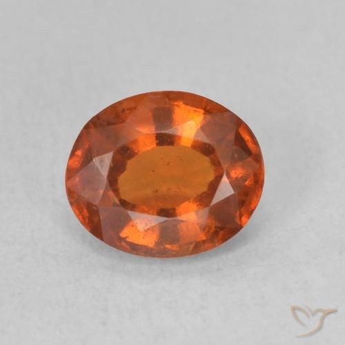 1.52ct طبيعي برتقالى محمر هيسونيت غارنيت, بيضوي, VS-SI