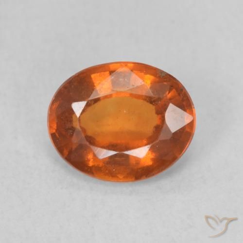 1.15ct طبيعي Medium Dark-Orange هيسونيت غارنيت, بيضوي, VS-SI